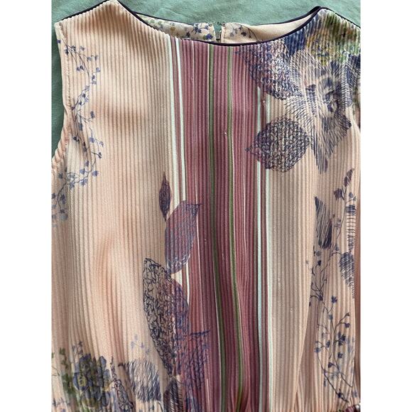 Vtg. Jennifer Gee Floral Sleeveless Tunic Style Top/ Mini Dress - Picture 8 of 9